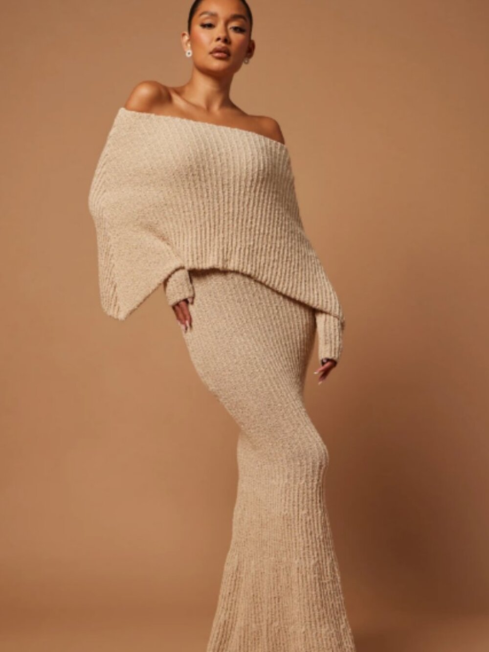 Fashion Nova - Harlow Knit Maxi Dress - Size M